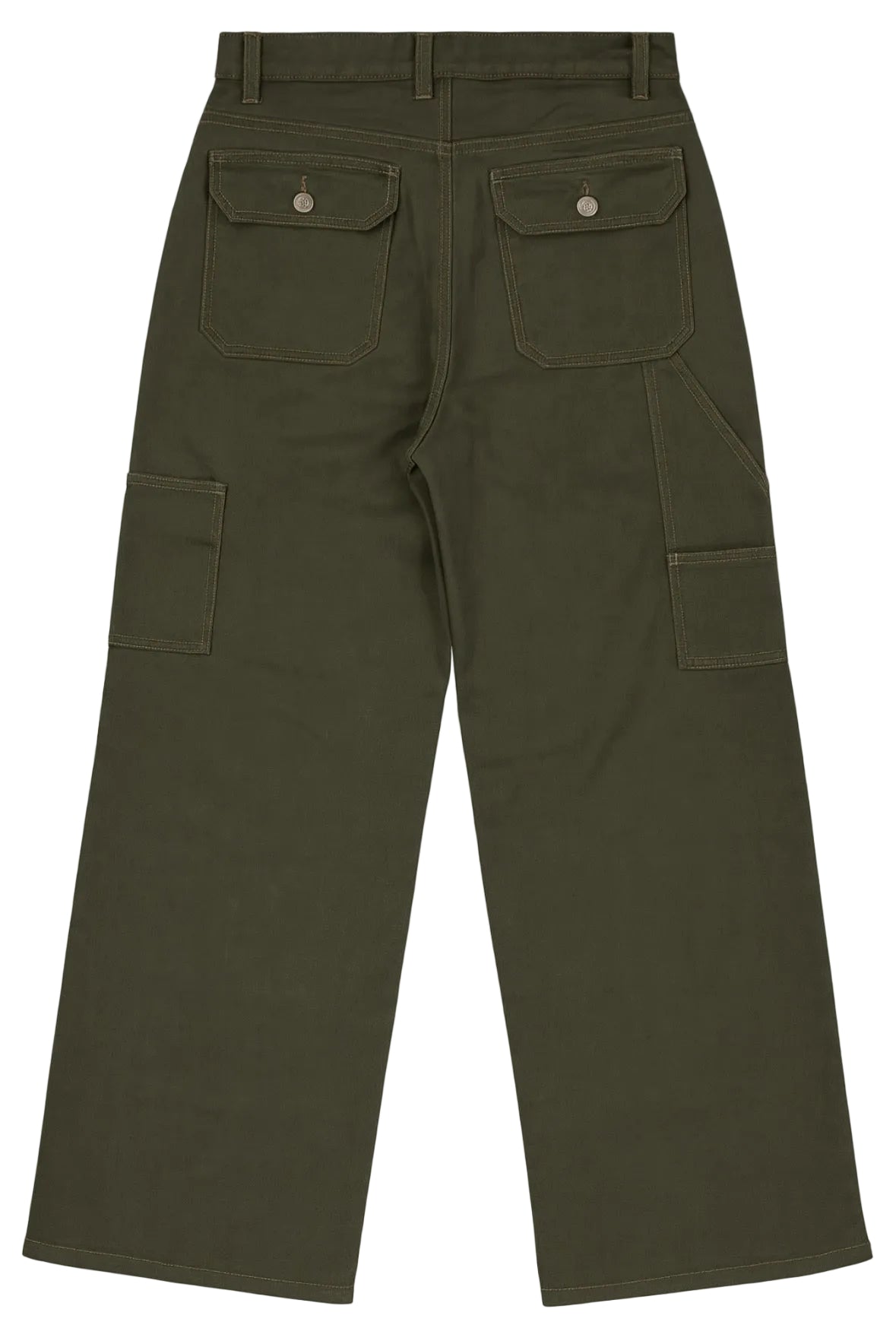 Washed Green Baggy Denim