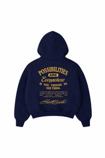 Vintage Navy Blue Hoodie