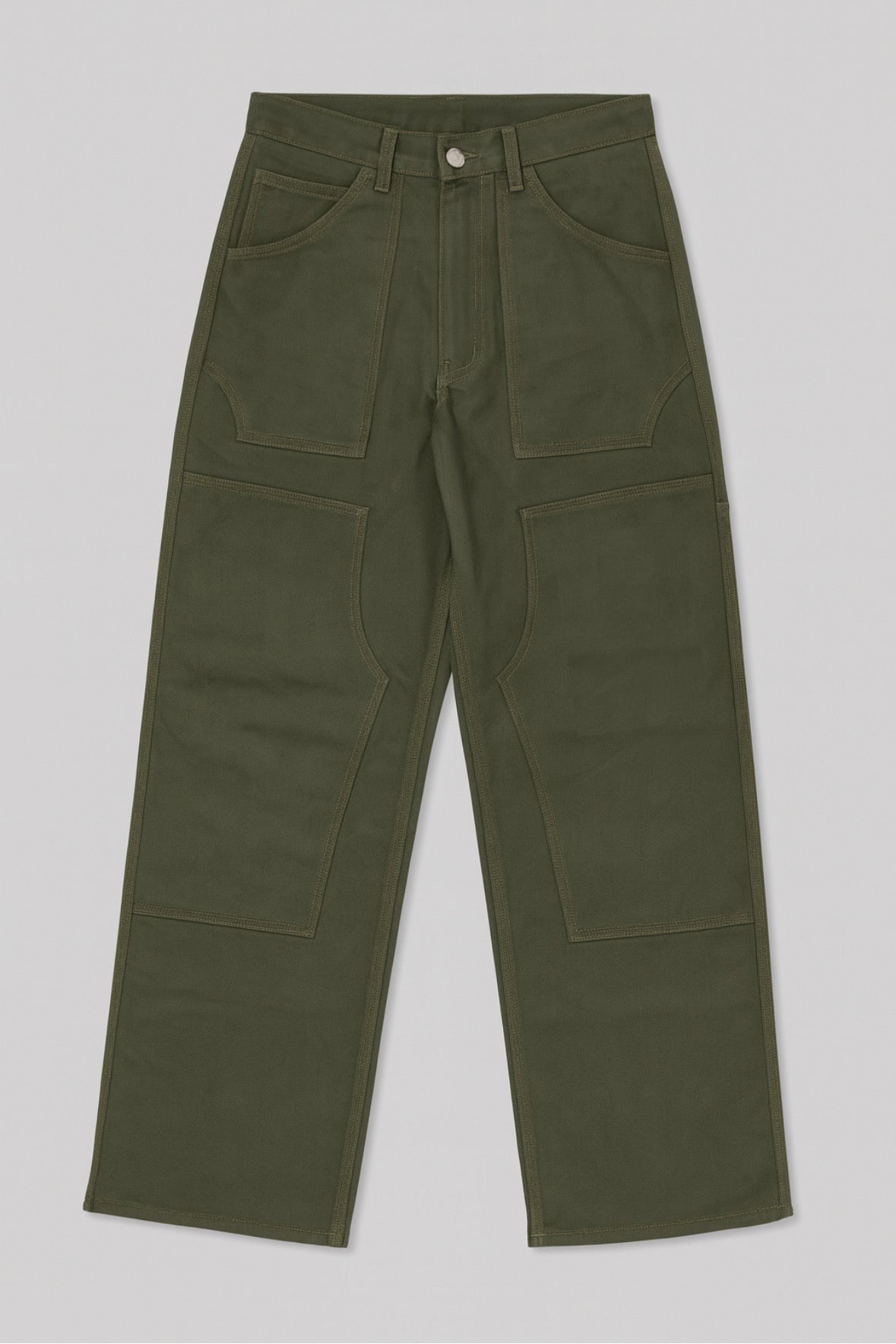 Washed Green Baggy Denim