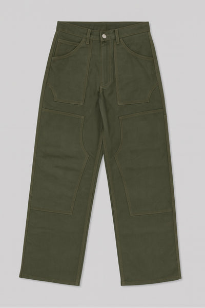 Washed Green Baggy Denim