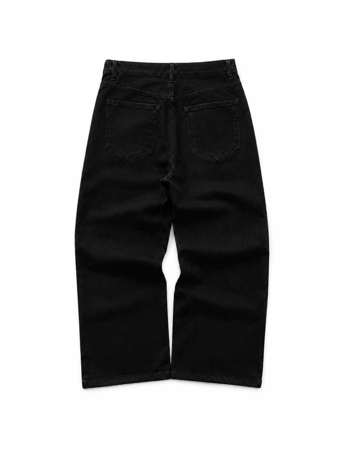 Washed Black Baggy Denim