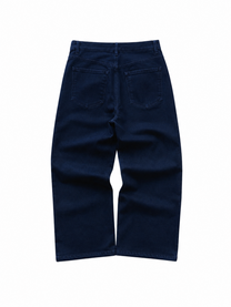 Washed Midnight Blue Baggy Denim