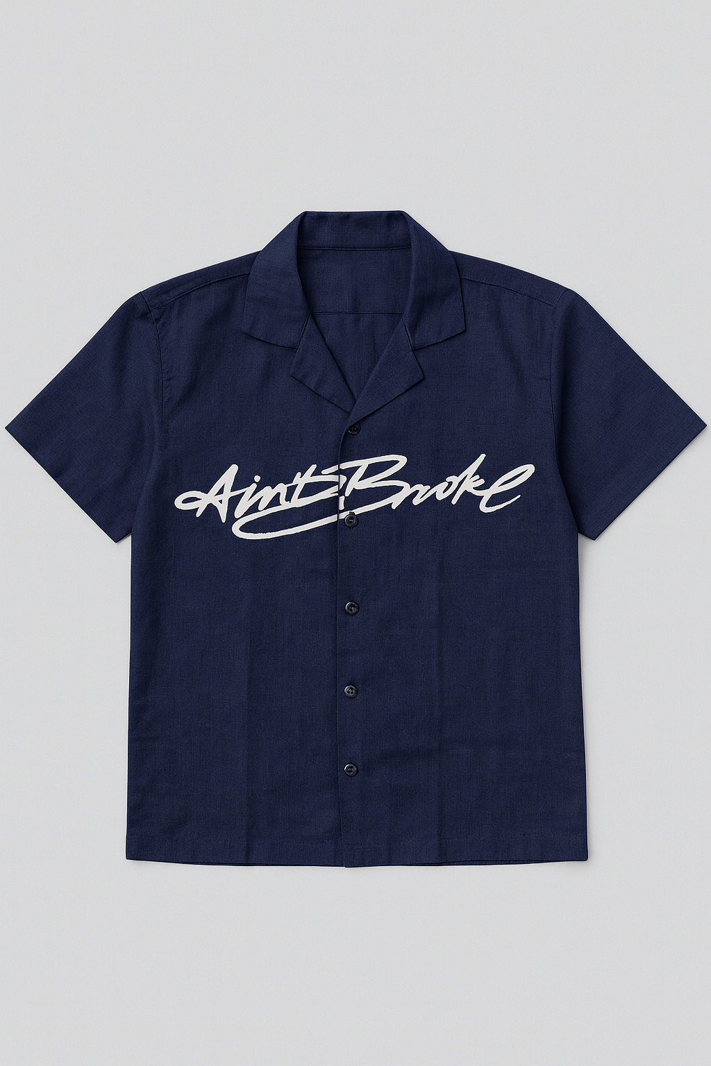 Navy Blue Linen Shirt