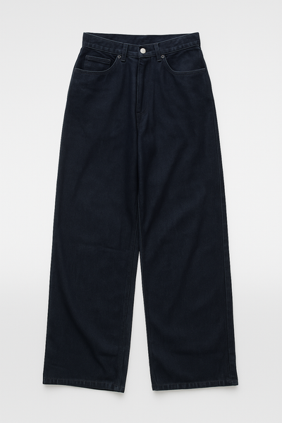 Washed Midnight Blue Baggy Denim