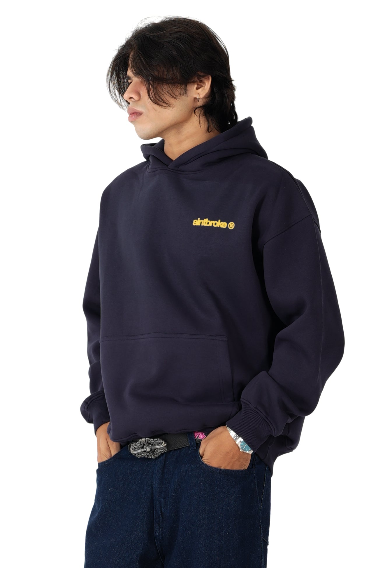 Vintage Navy Blue Hoodie