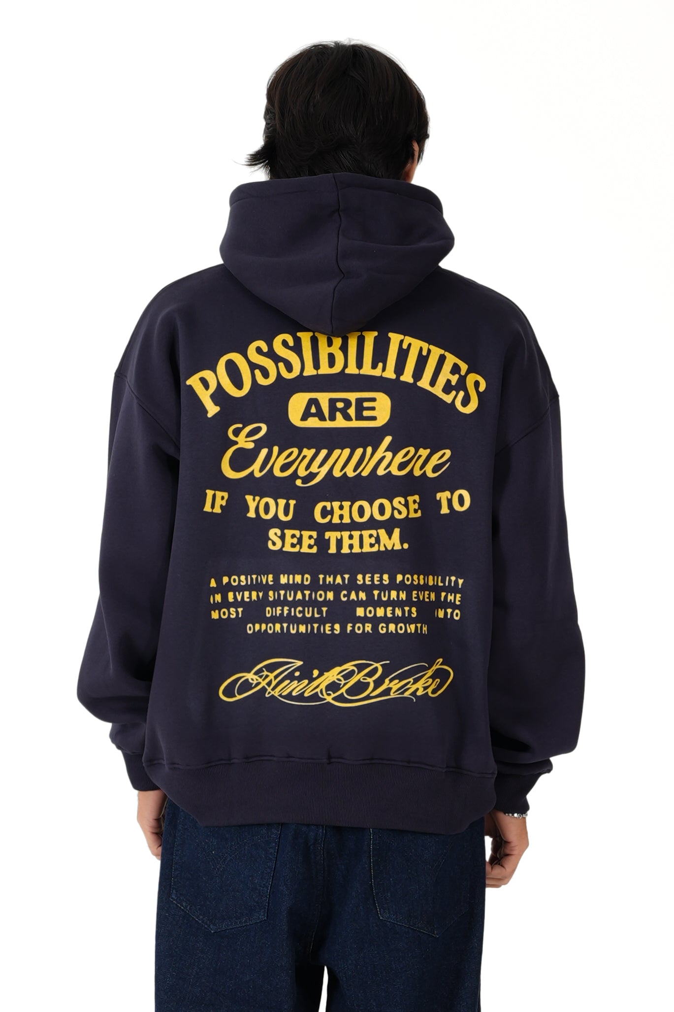 Vintage Navy Blue Hoodie
