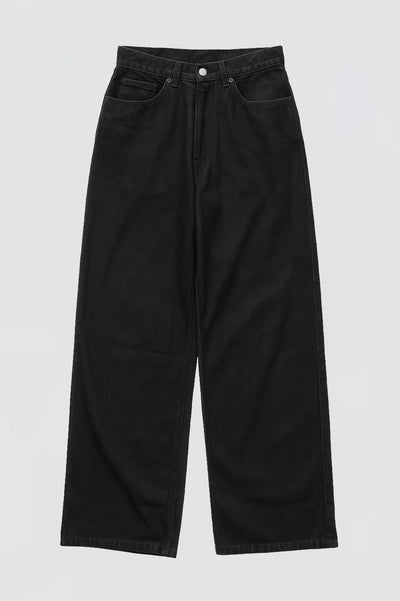 Washed Black Baggy Denim