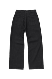 Washed Black Baggy Denim