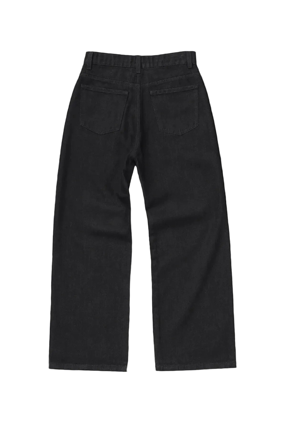 Washed Black Baggy Denim