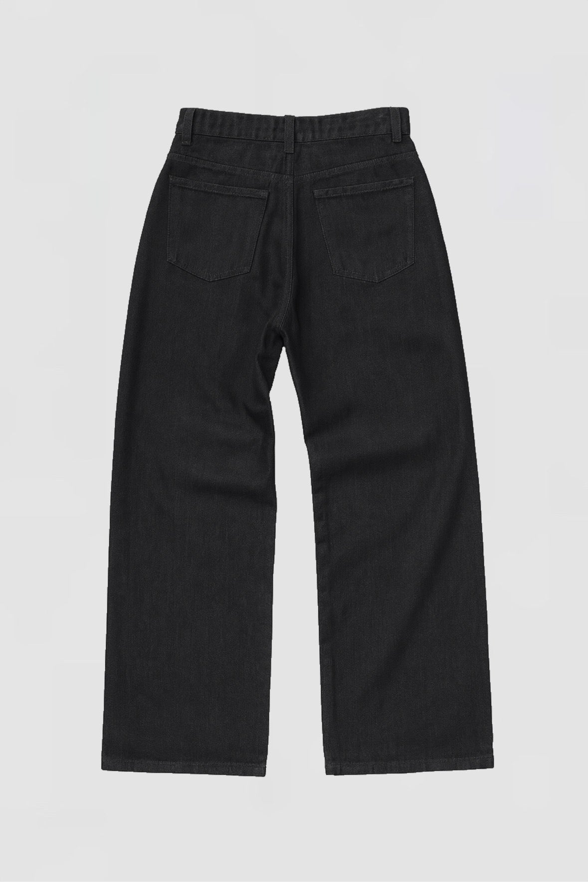 Washed Black Baggy Denim