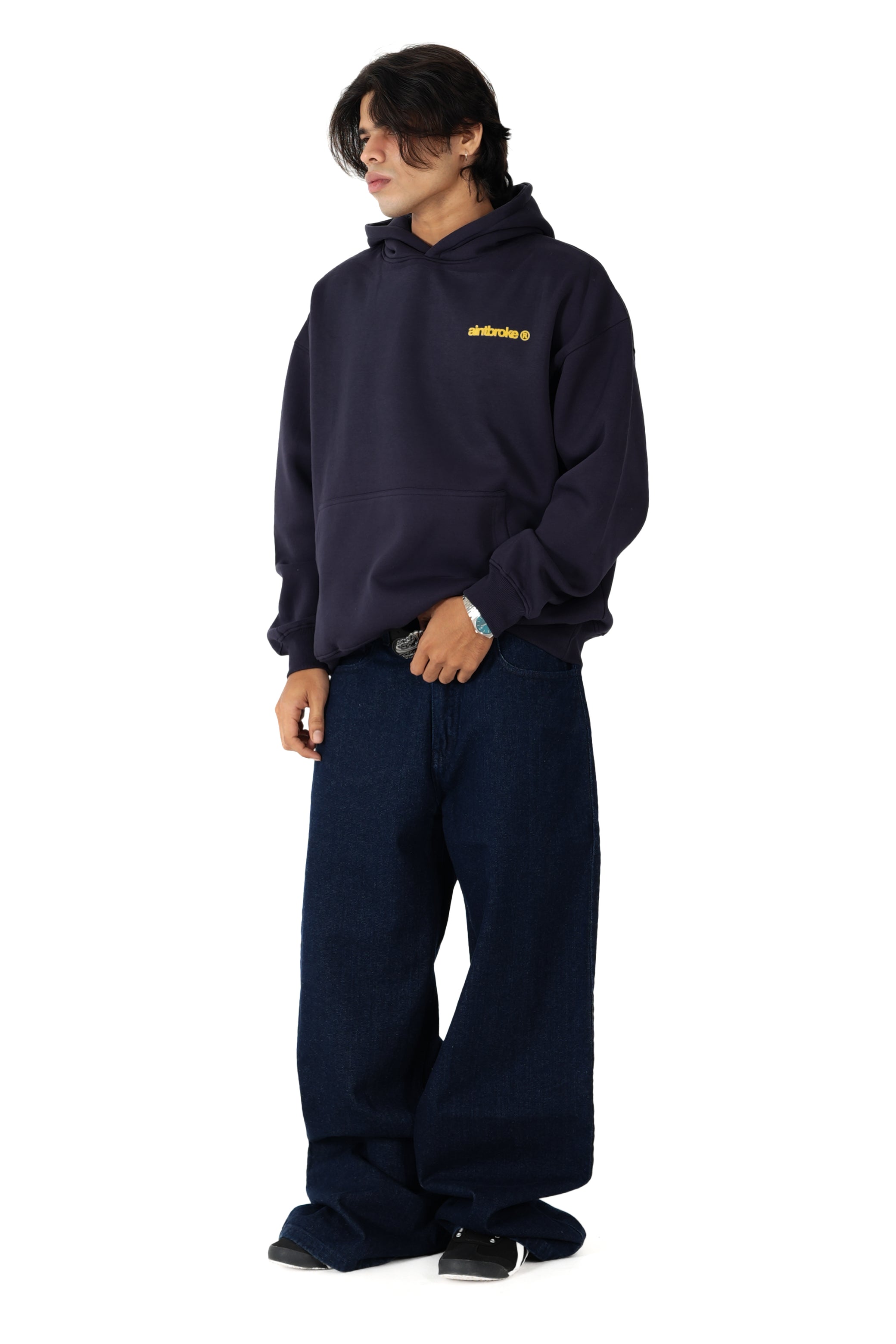 Vintage Navy Blue Hoodie