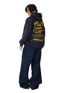 Vintage Navy Blue Hoodie