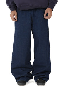 Washed Midnight Blue Baggy Denim