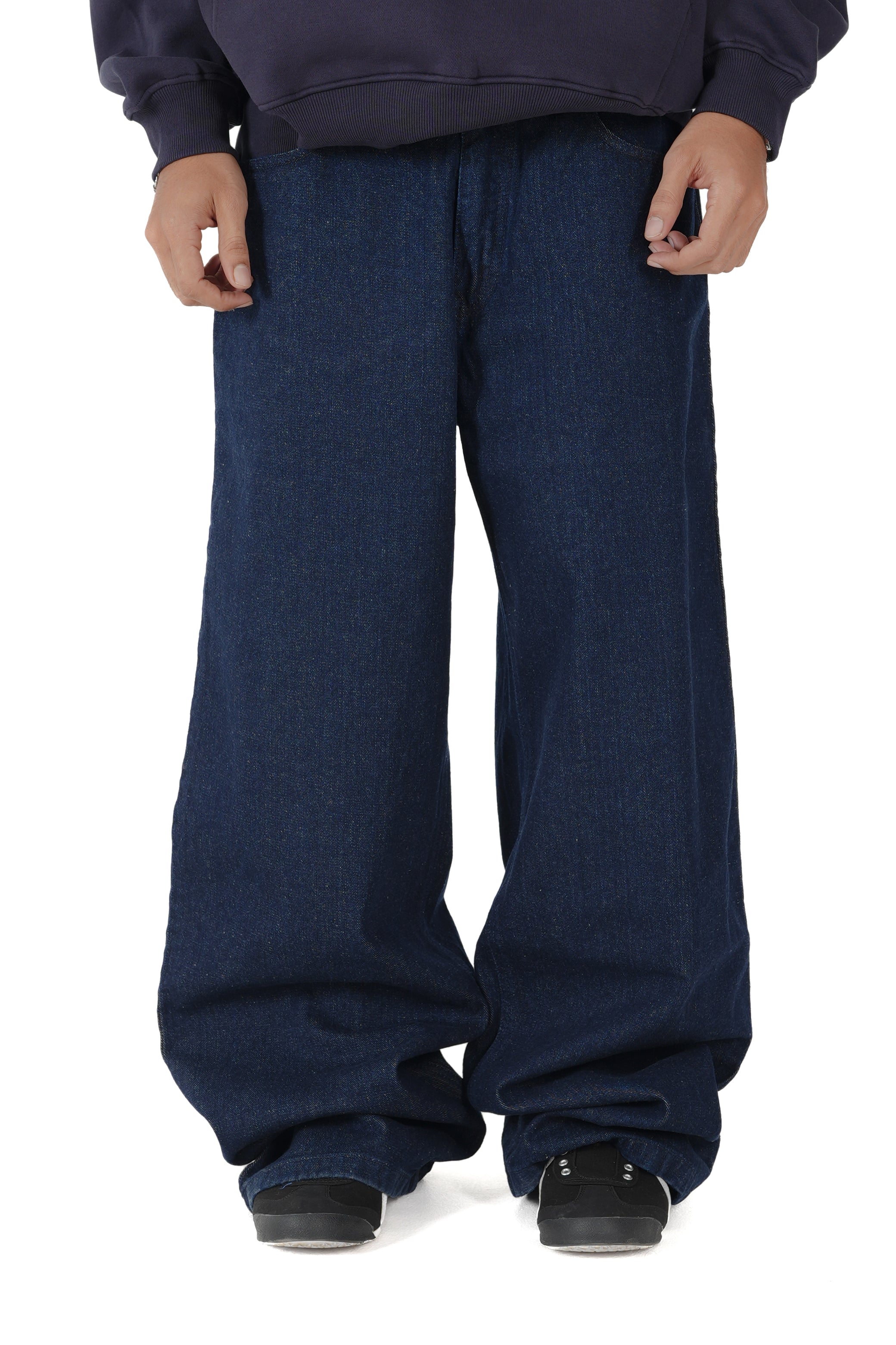 Washed Midnight Blue Baggy Denim