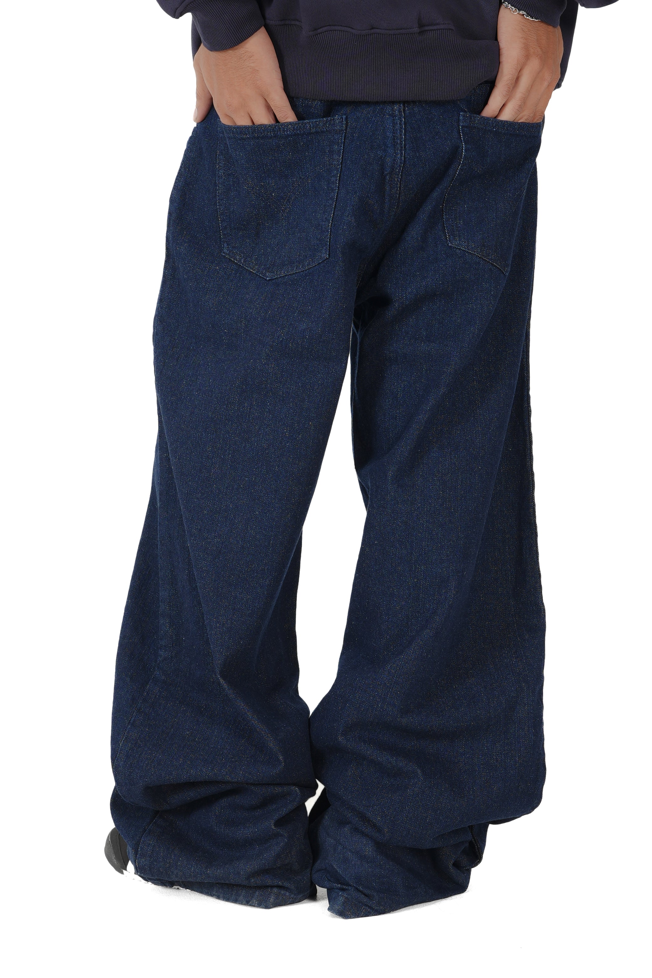 Washed Midnight Blue Baggy Denim
