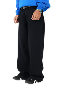 Washed Black Baggy Denim