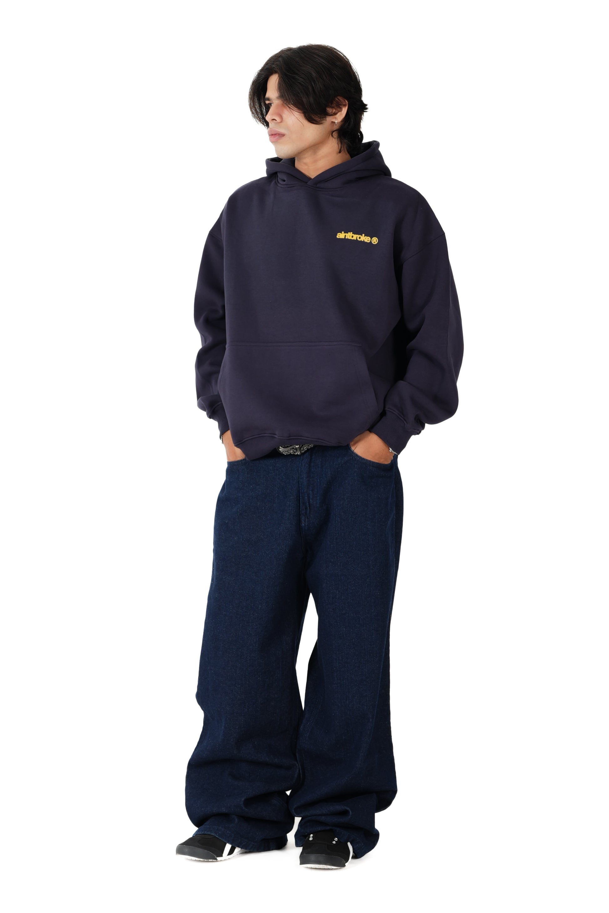 Vintage Navy Blue Hoodie