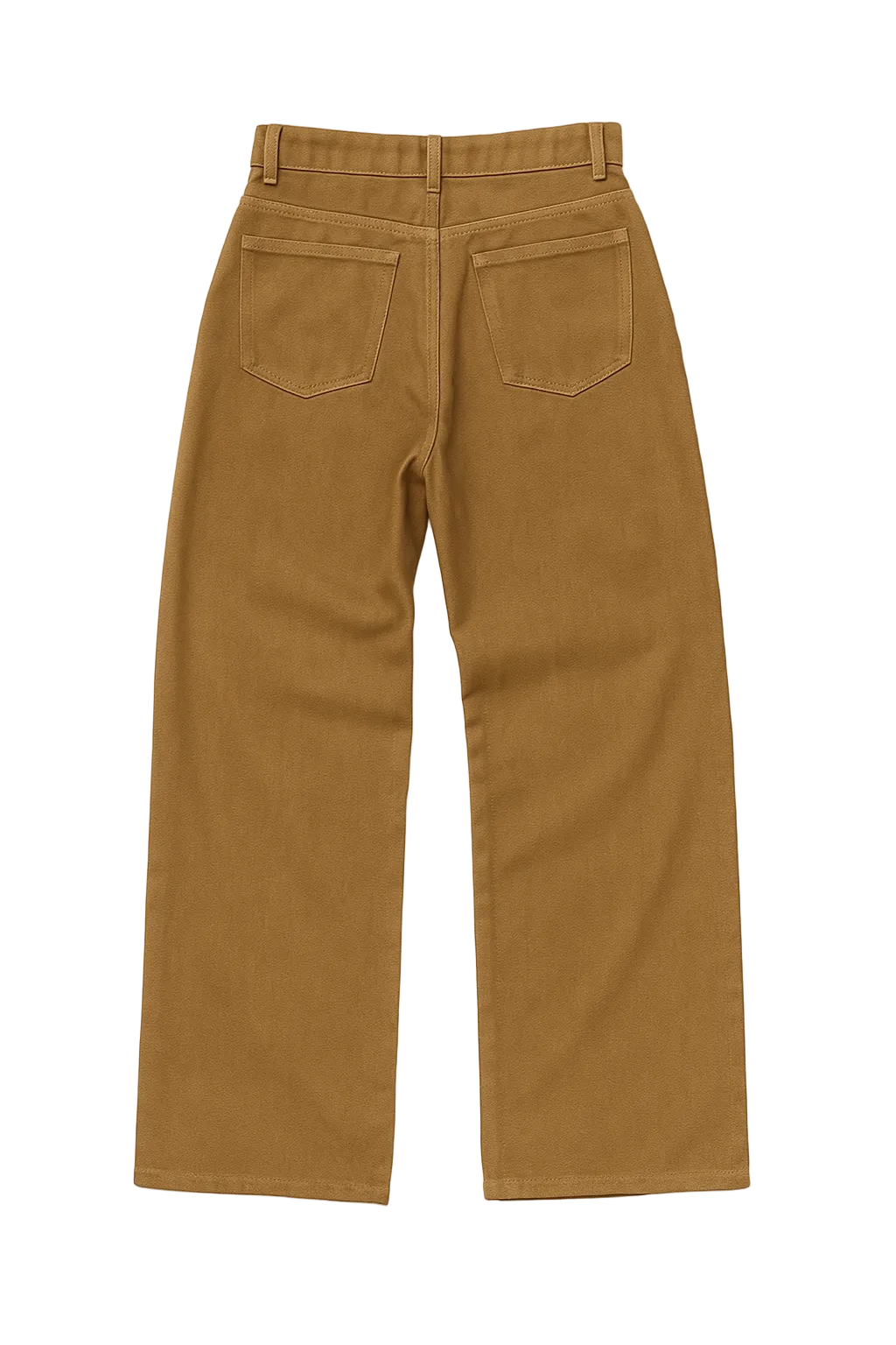Washed Camel Brown Baggy Denim
